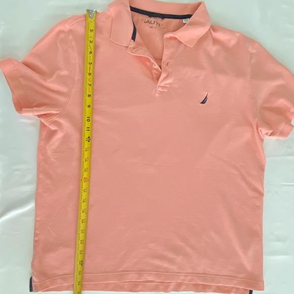 Nautica Polo Shirt Men's Large Light Orange Short Sleeve Collared BRAND NEW - Picture 3 of 4
